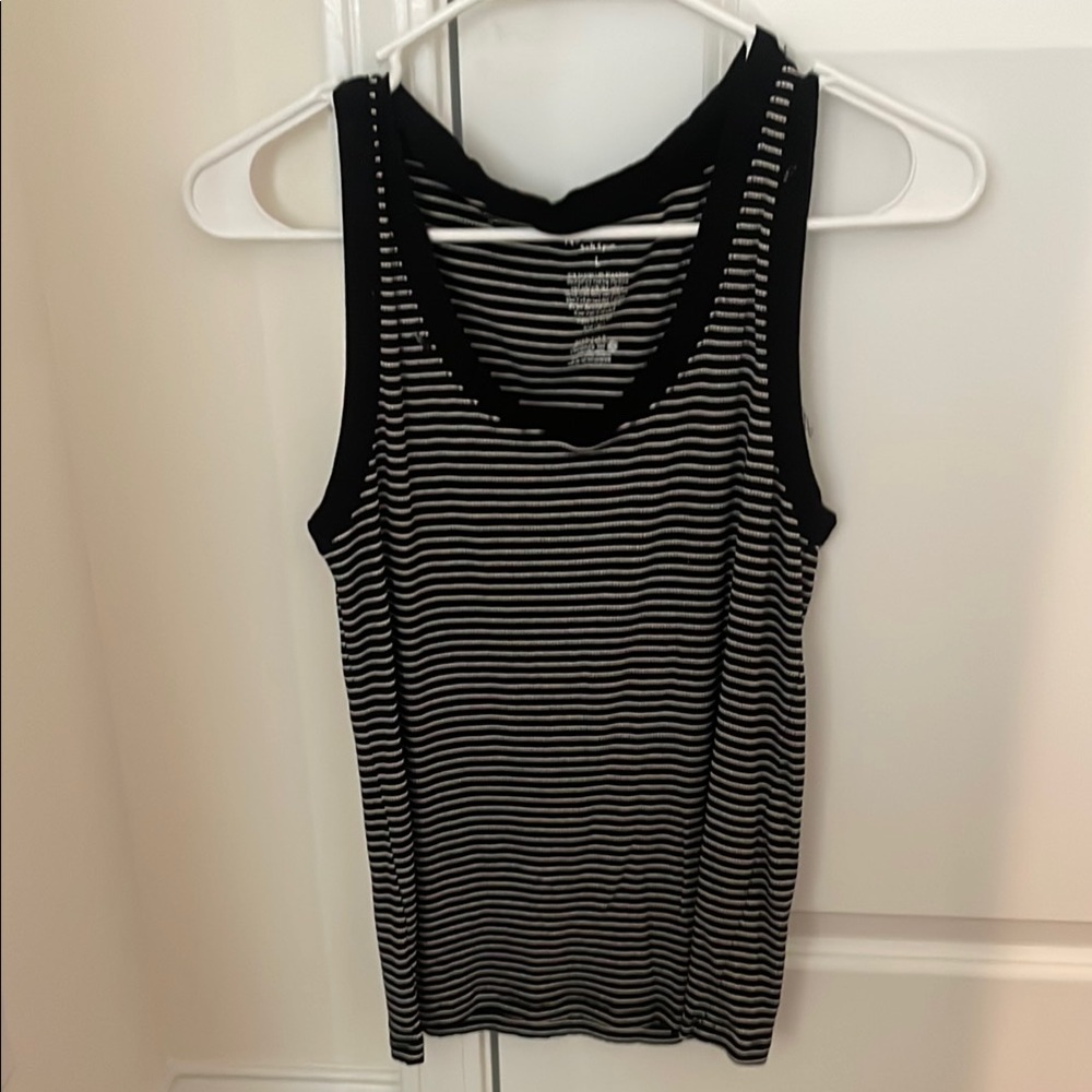 Black and White Striped Tank Top
